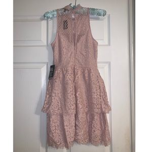 New Express Pink lace dress